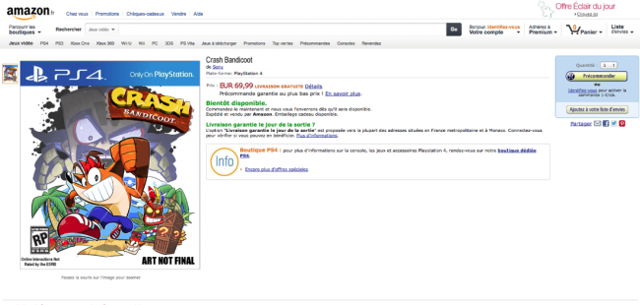 Crash Bandicoot PS4 Amazon